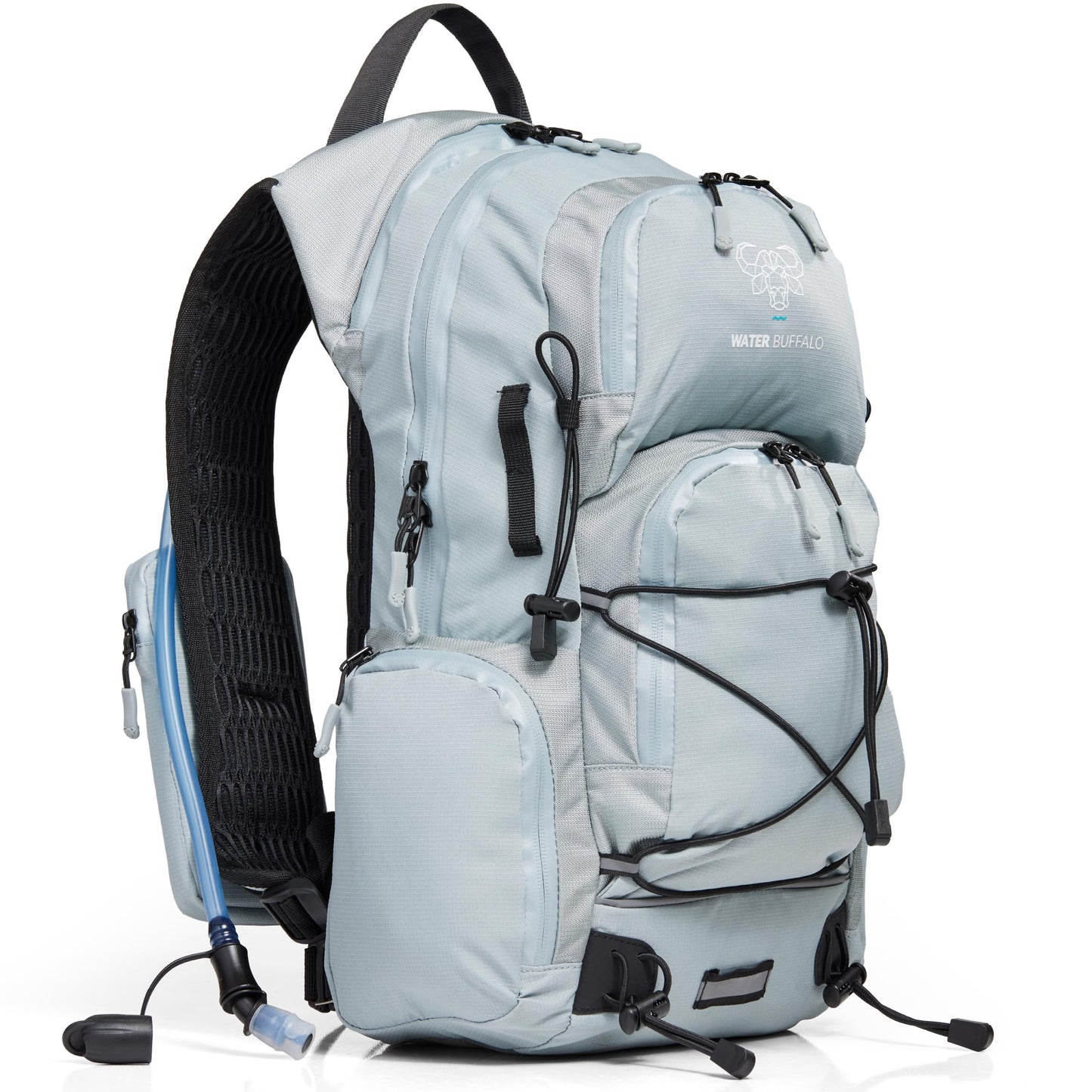 Water Buffalo Hydration Backpack - Sherpa 22L Hiking Backpack with Water Bladder - Water Backpack for Hiking with Waterproof Zippers Phone & Pole Holders